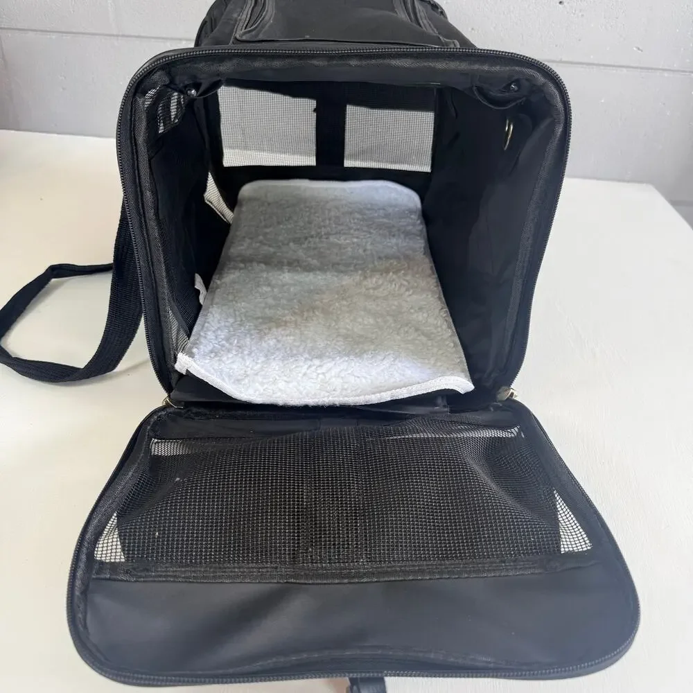 Sherpa Delta Airline Approved Travel Pet Carrier Medium Black -Under Seat Travel